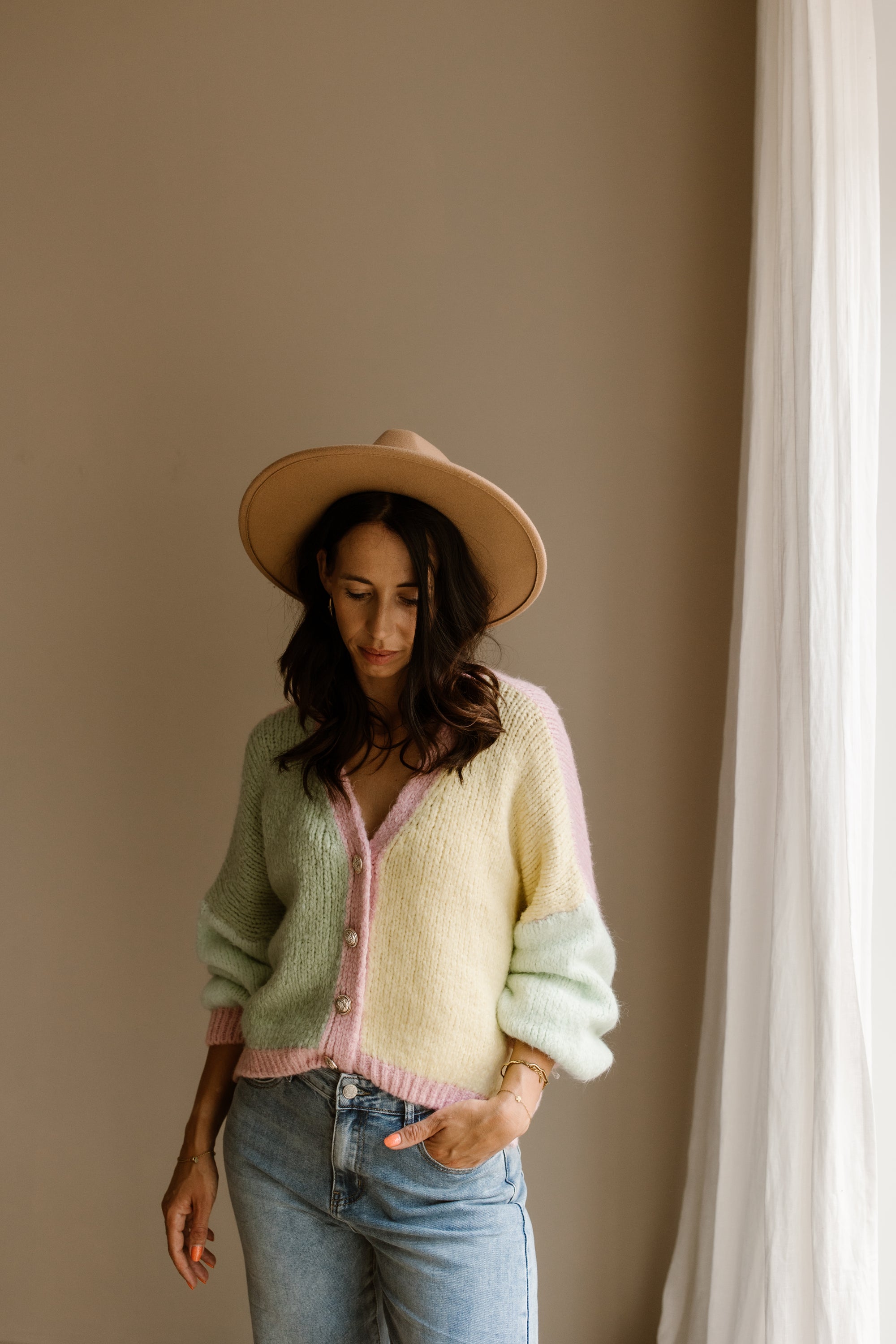 Vest Hanne Yellow/Pink