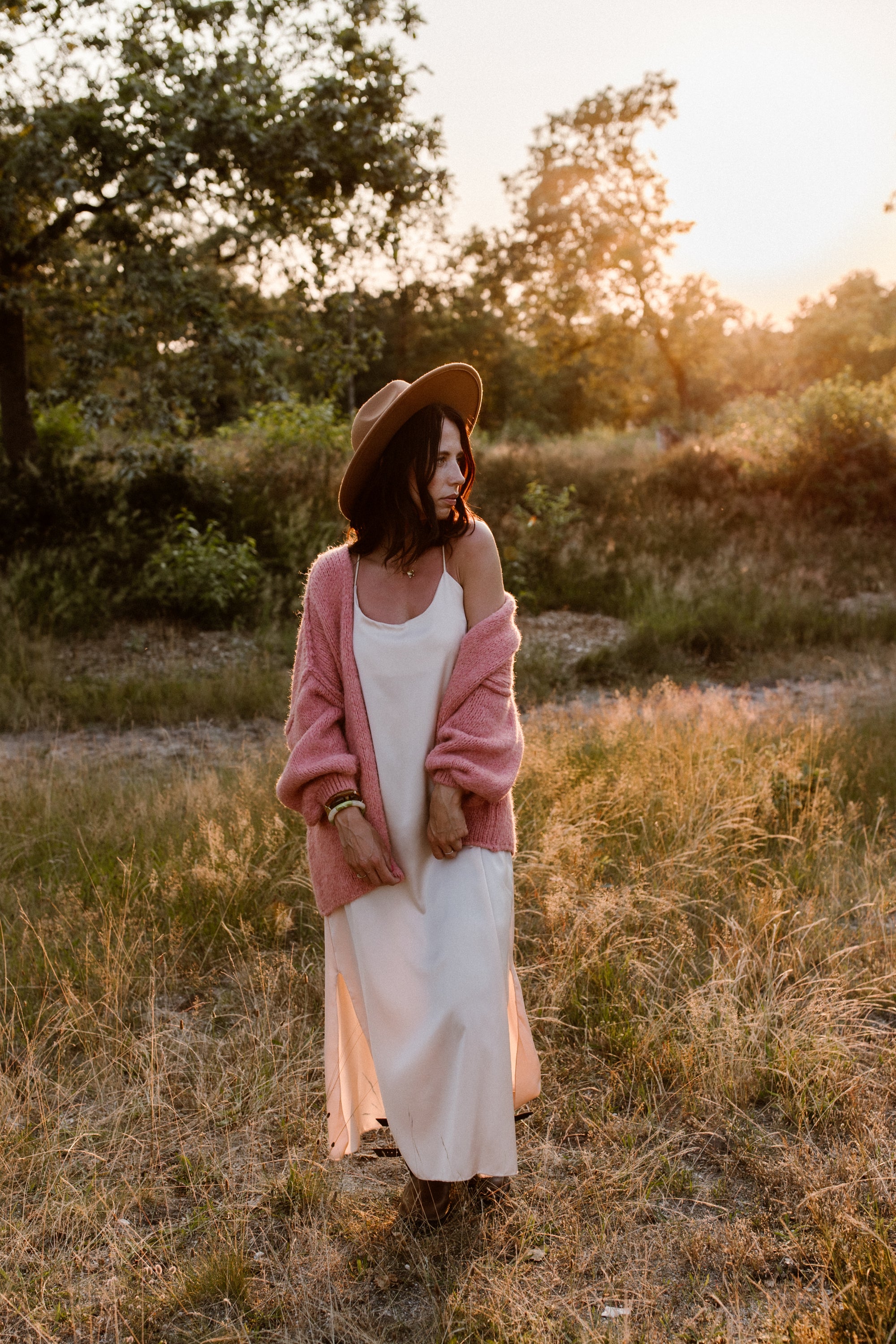 Cardigan Sara Saumon/Rose