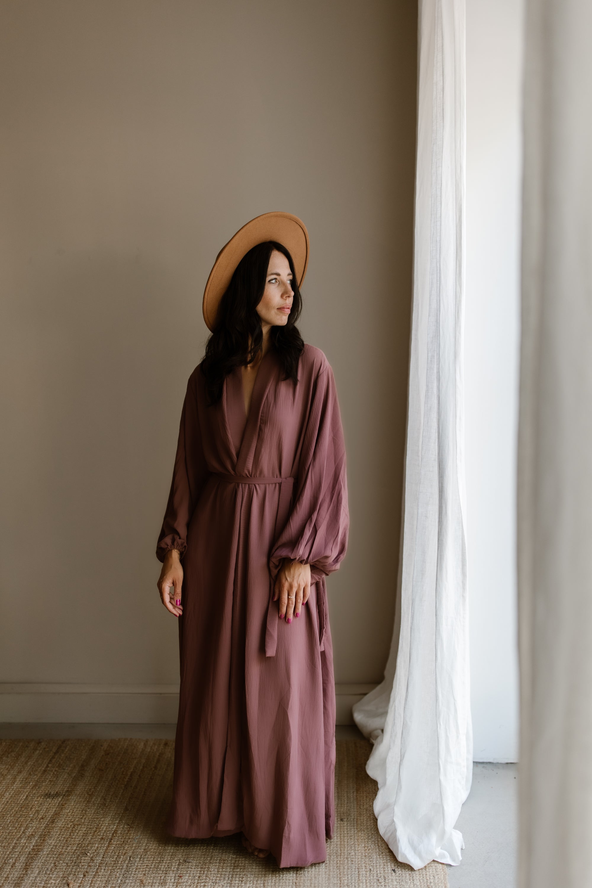 Caftan Ava Vieux Rose Foncé