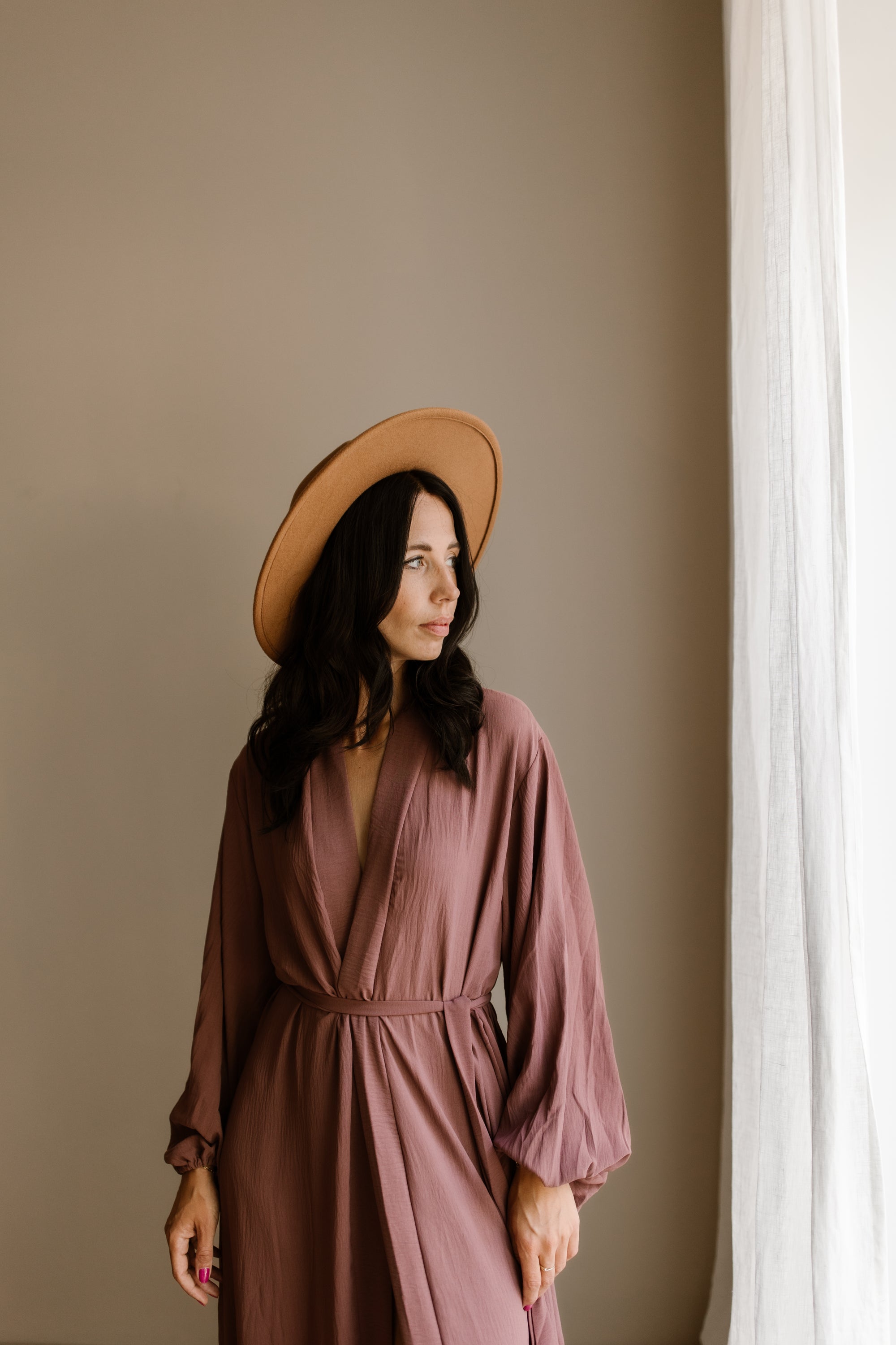 Caftan Ava Vieux Rose Foncé