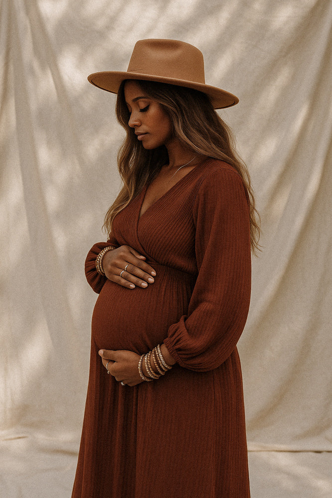 Dress fem camel