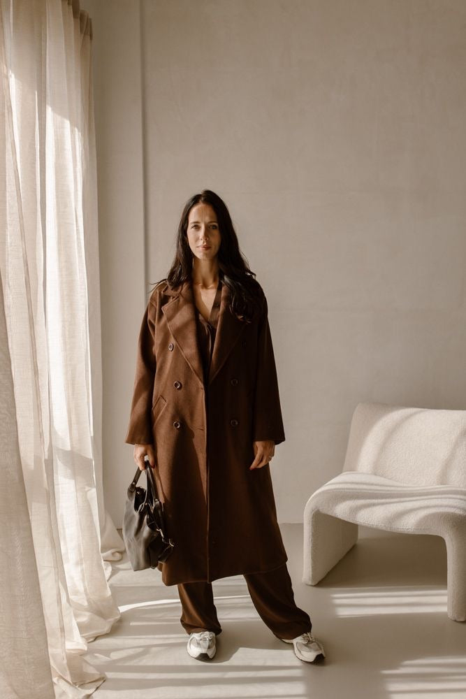 Veste Fleur marron