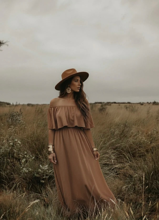 Jurk Yara Licht Camel