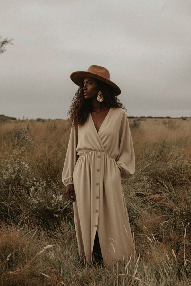 Jurk Luus Beige