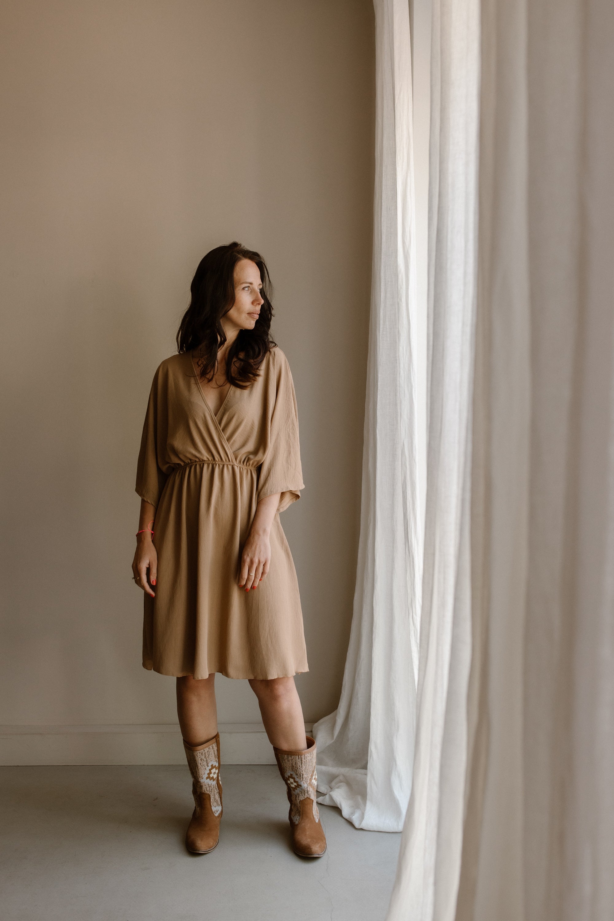 Dress Jip Camel Pre-Order Delivery Time 2/3 Weeks