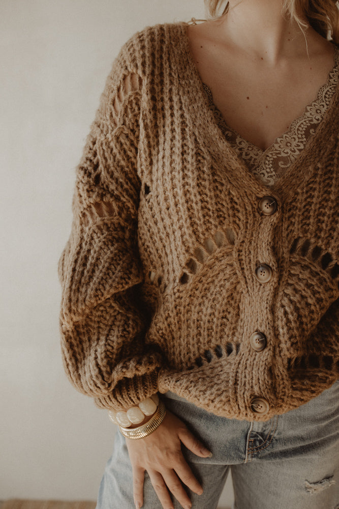 Vest Loes Camel