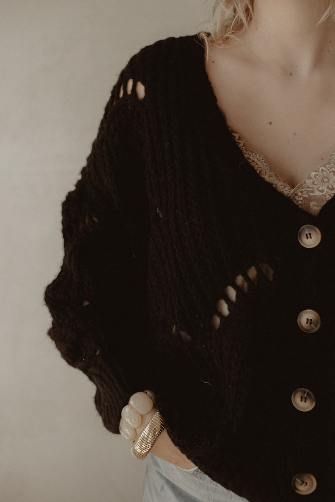 Strickjacke Loes schwarz