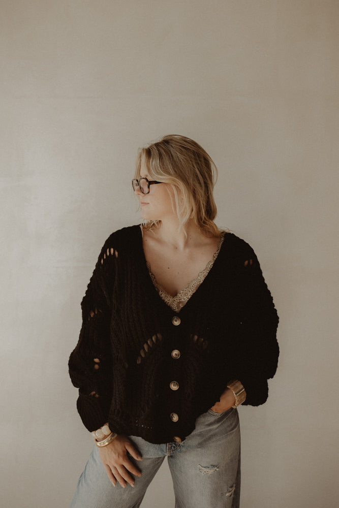 Strickjacke Loes schwarz