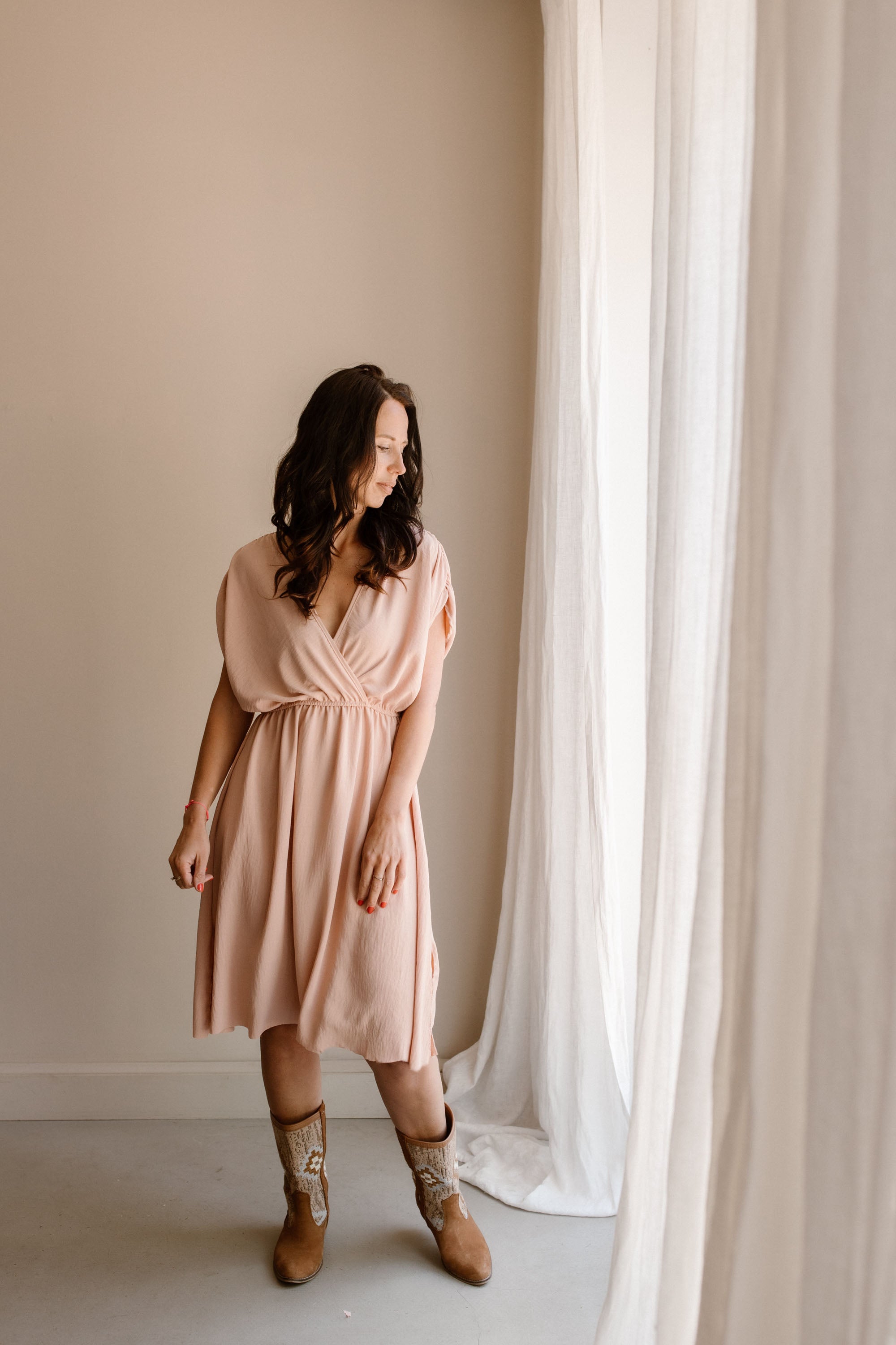 Jurk Cloë soft pink levertijd 3 weken