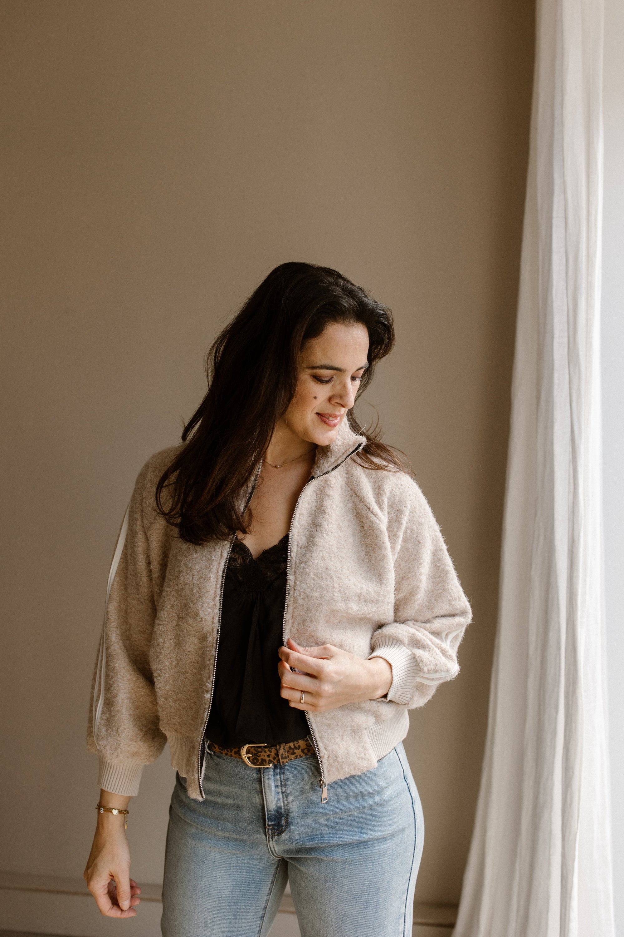 Jacket Loes Warm Beige