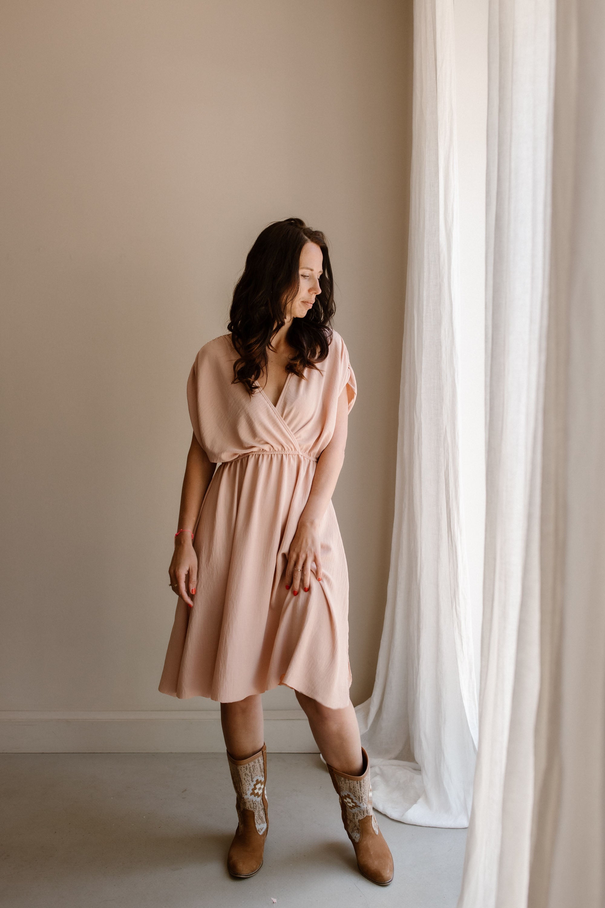 Jurk Cloë soft pink levertijd 3 weken