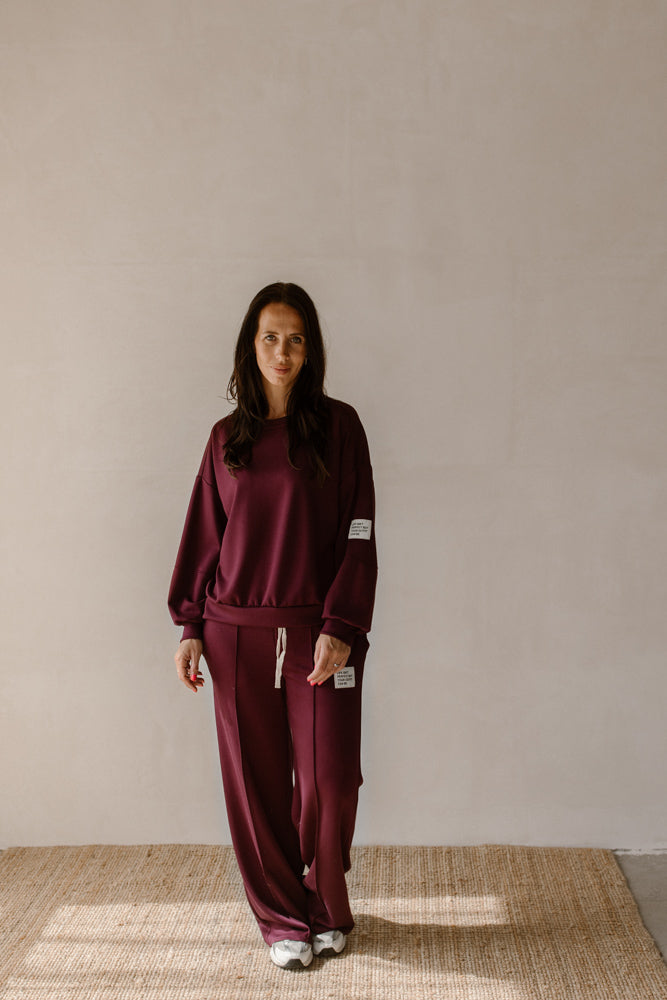 Broek Soof Bordeaux