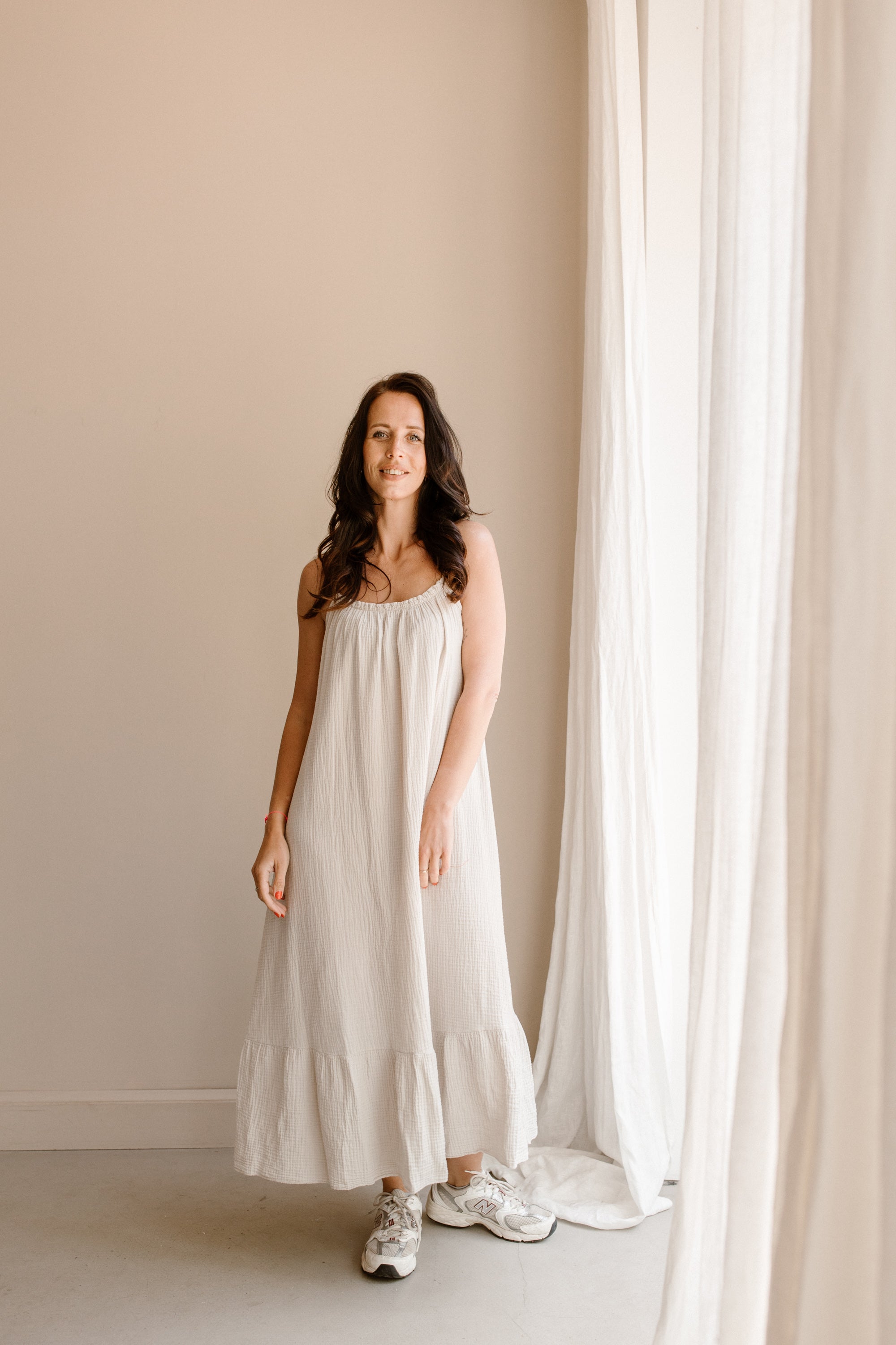 Dress Mousseline Beige