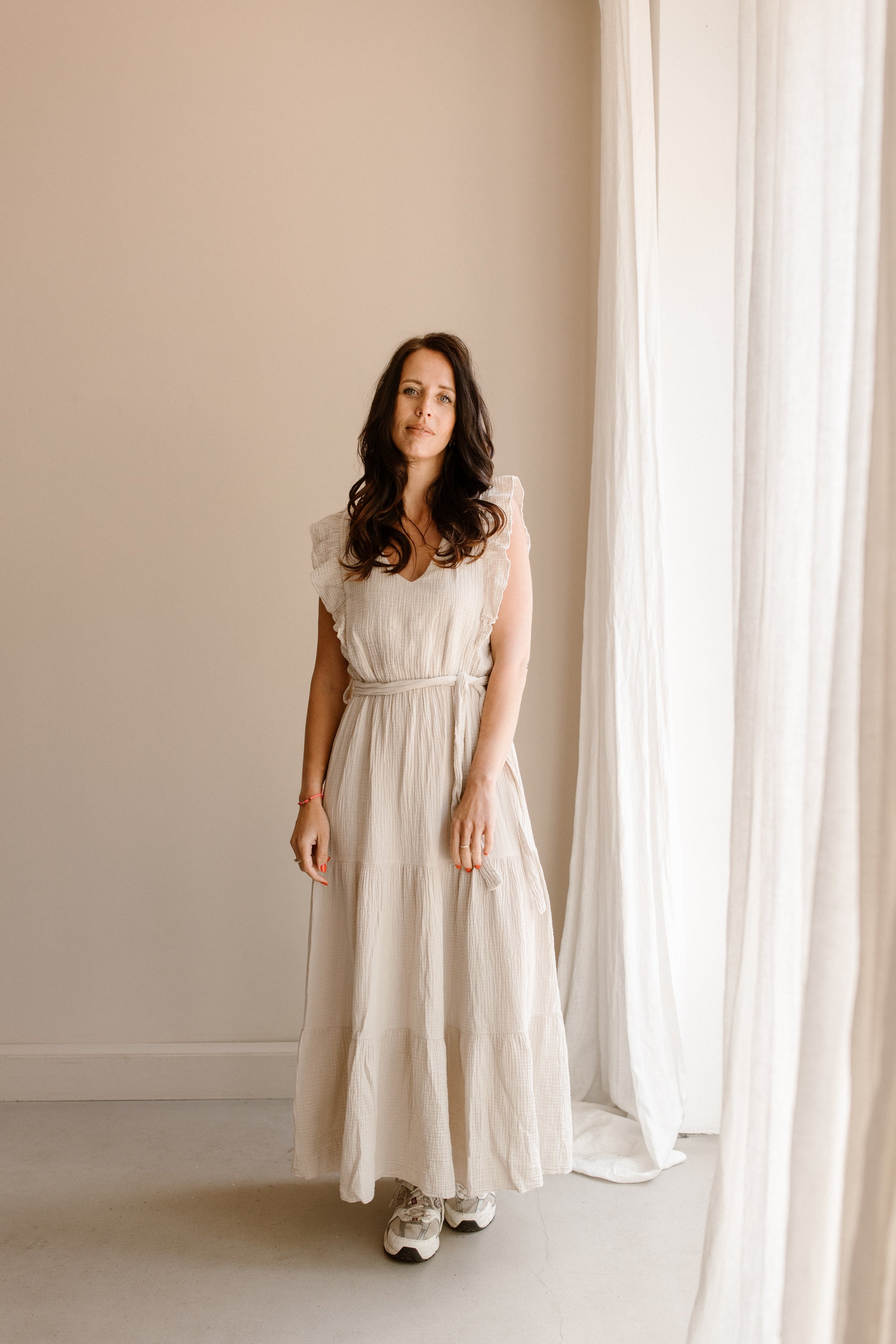 Dress Mousseline Beige