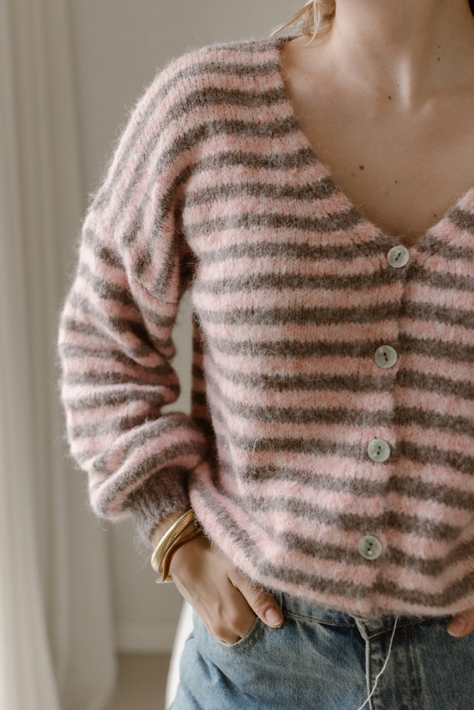 Vest Lucy pink/taupe