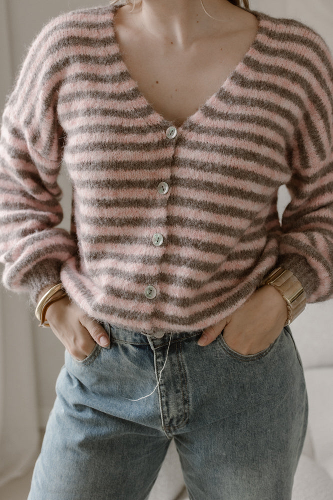 Vest Lucy pink/taupe
