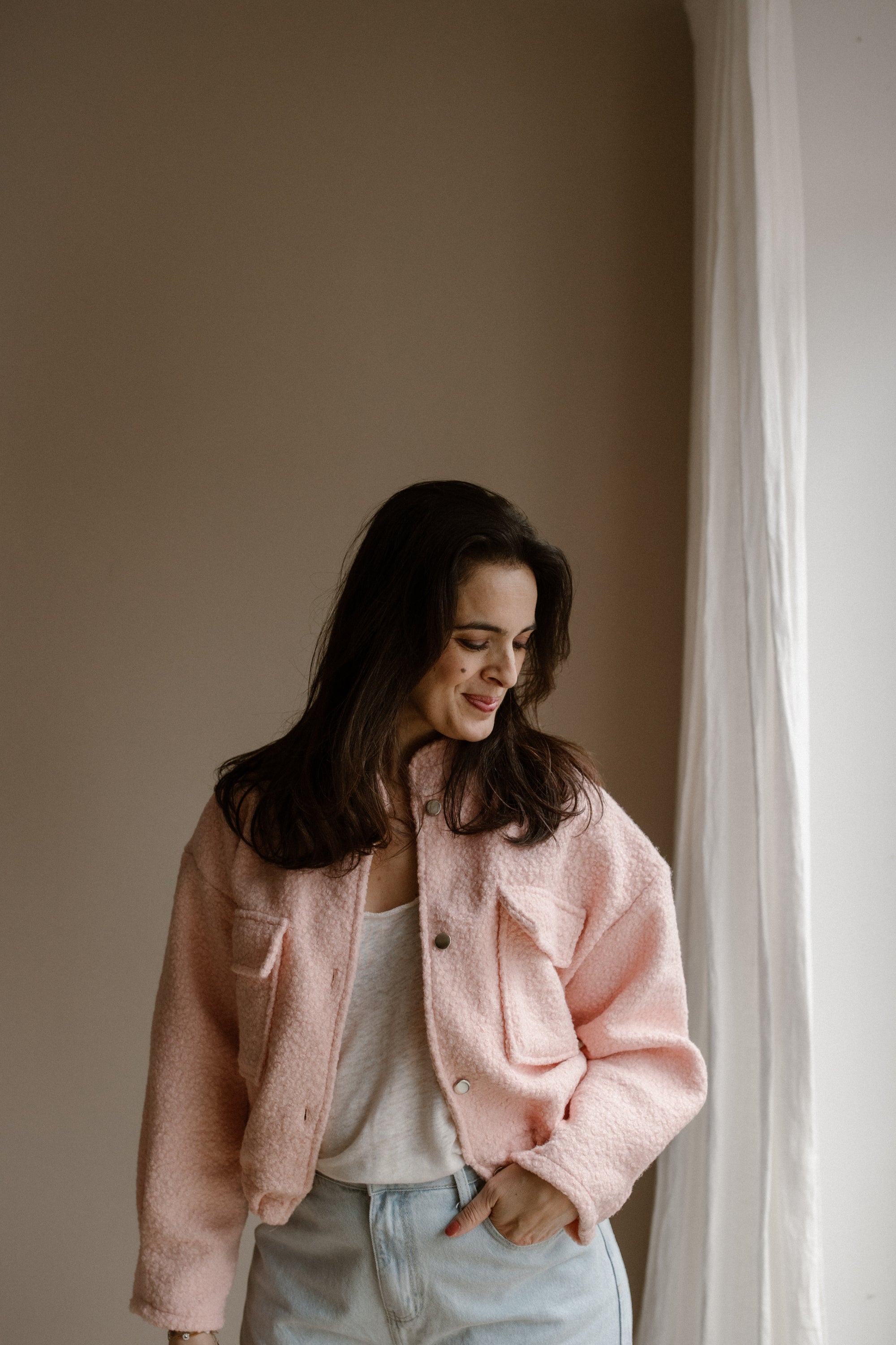 Jacket shack soft pink