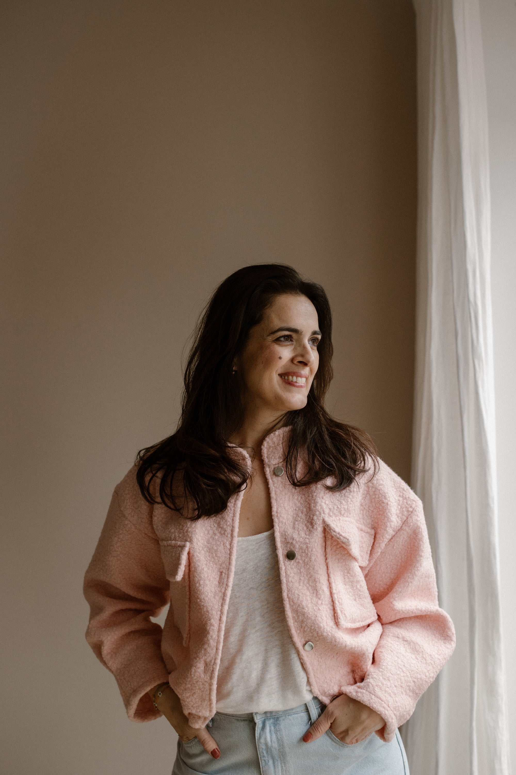 Jacket shack soft pink