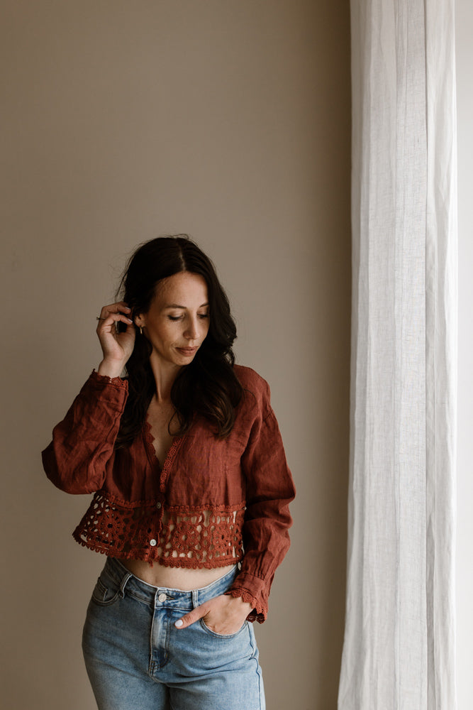 Top Evi Burgundy