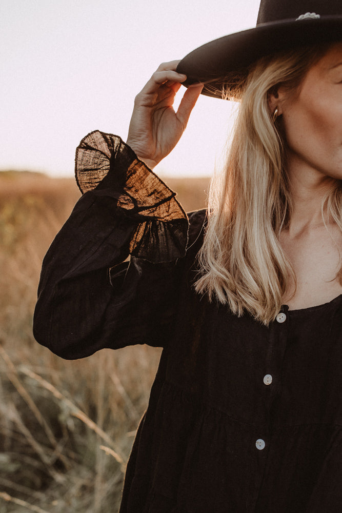 Blouse Linnen zwart