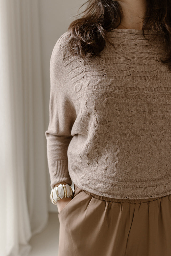 Trui Suze taupe
