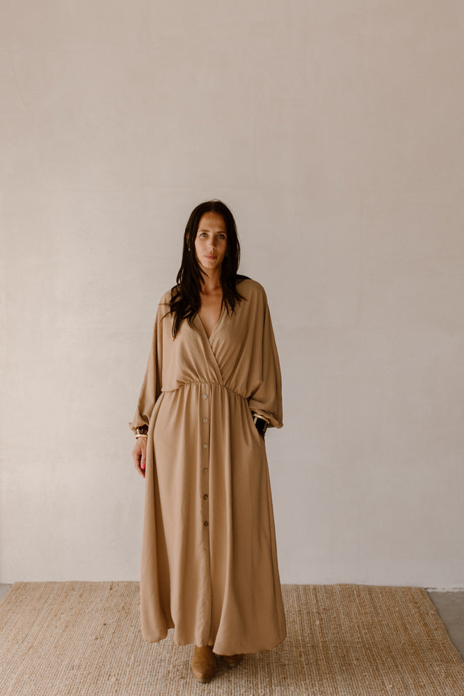Jurk Luus Licht Camel