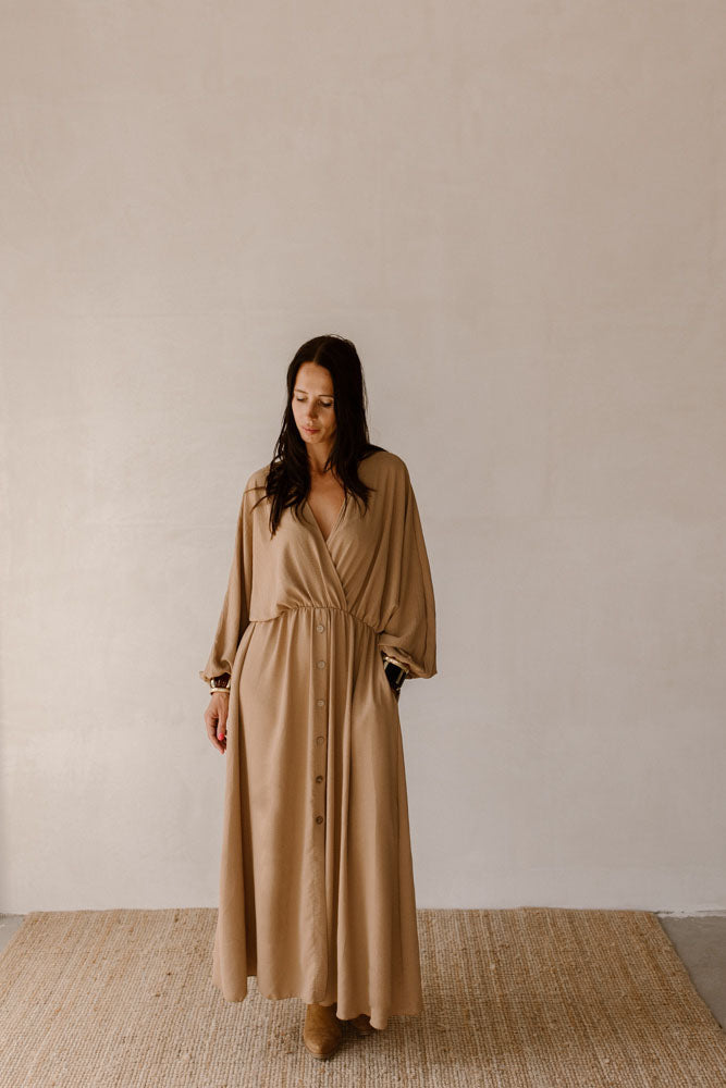 Jurk Luus Licht Camel