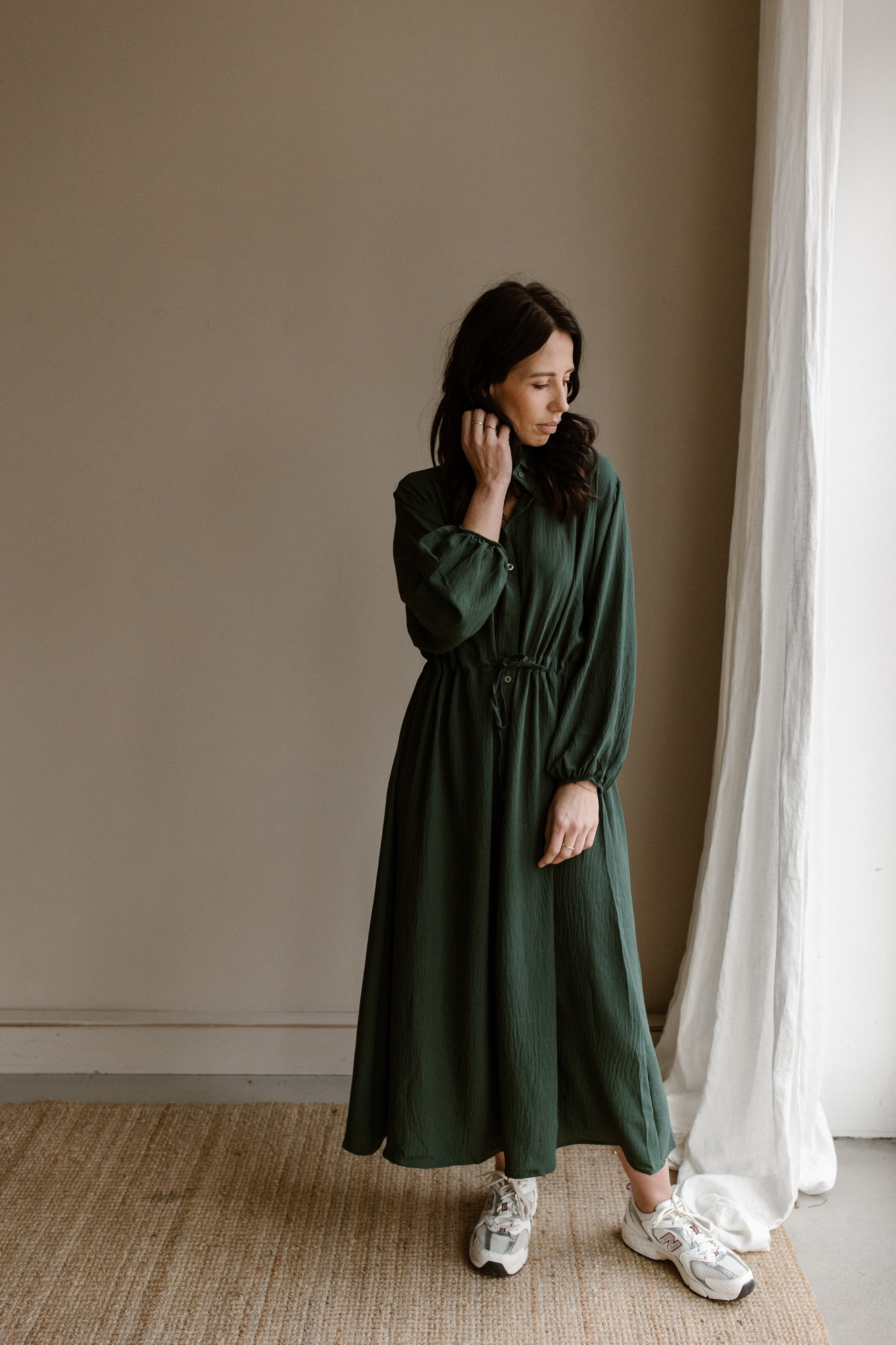 Robe Poppy vert foncé