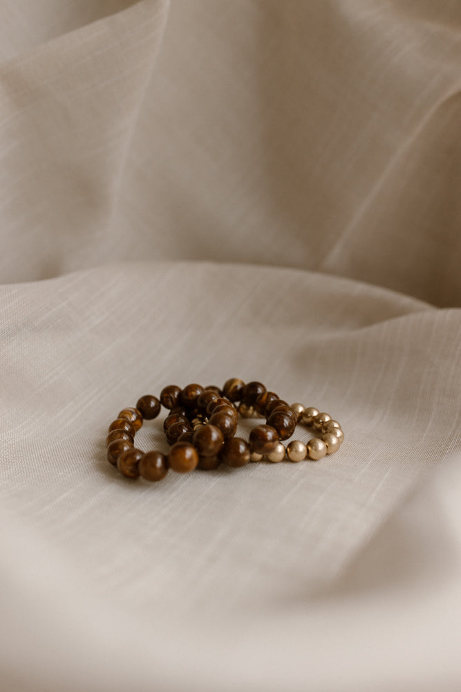 Armband set bruin