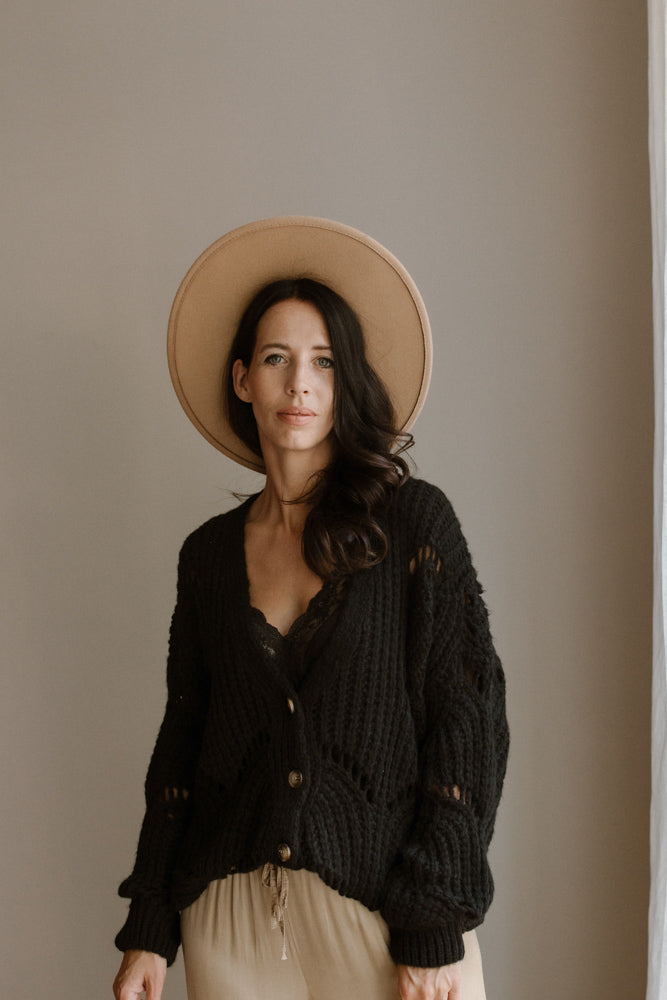 Strickjacke Loes schwarz