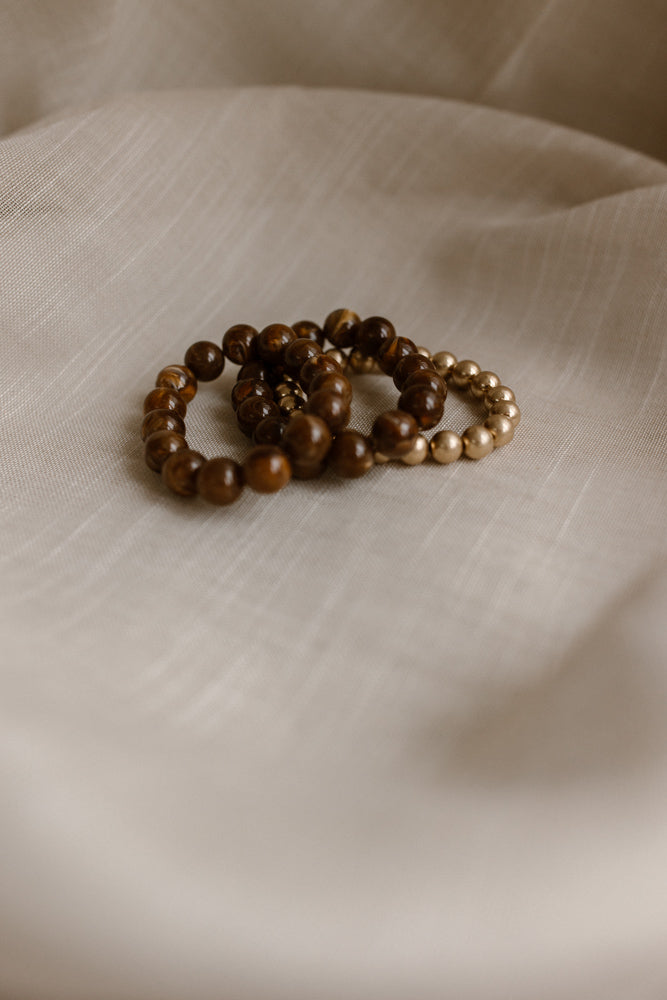 Armband set bruin