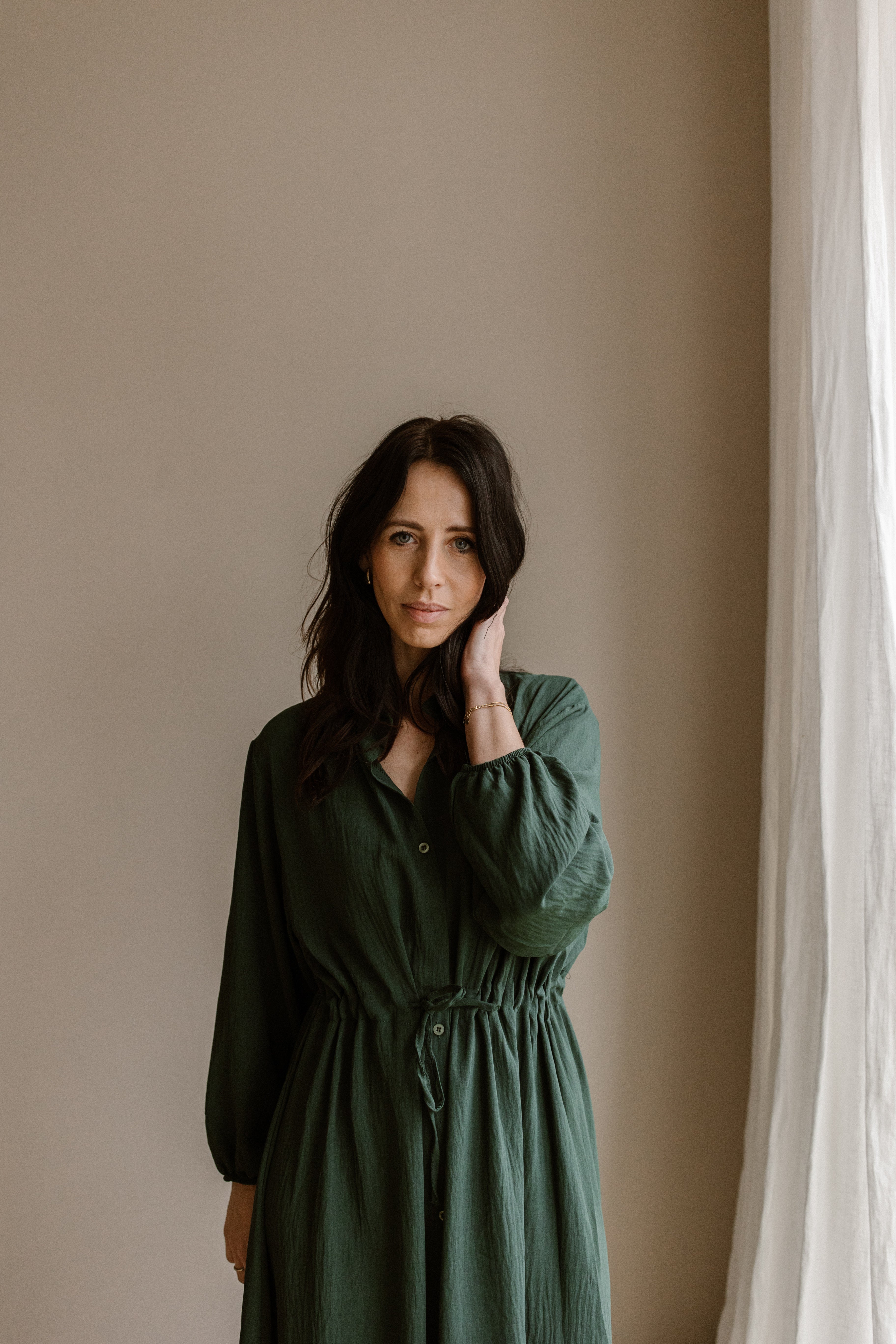 Robe Poppy vert foncé
