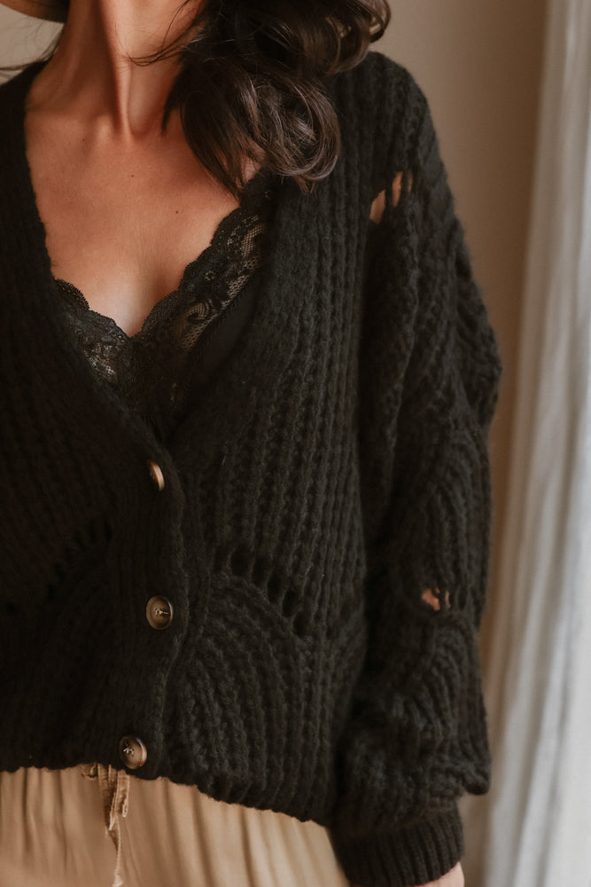 Strickjacke Loes schwarz