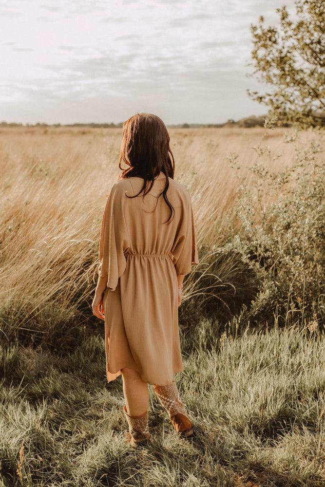 Dress Jip Camel Pre-Order Delivery Time 2/3 Weeks