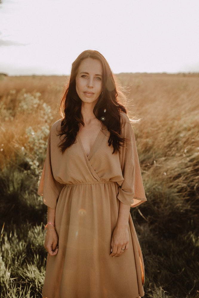 Dress Jip Camel Pre-Order Delivery Time 2/3 Weeks