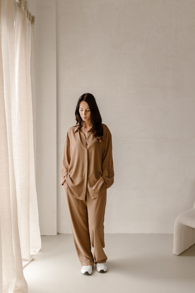Fay Camel Trousers
