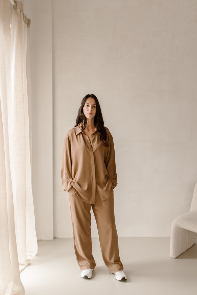 Fay Camel Trousers