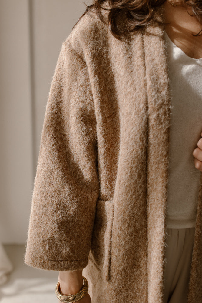 Vest Lea Camel