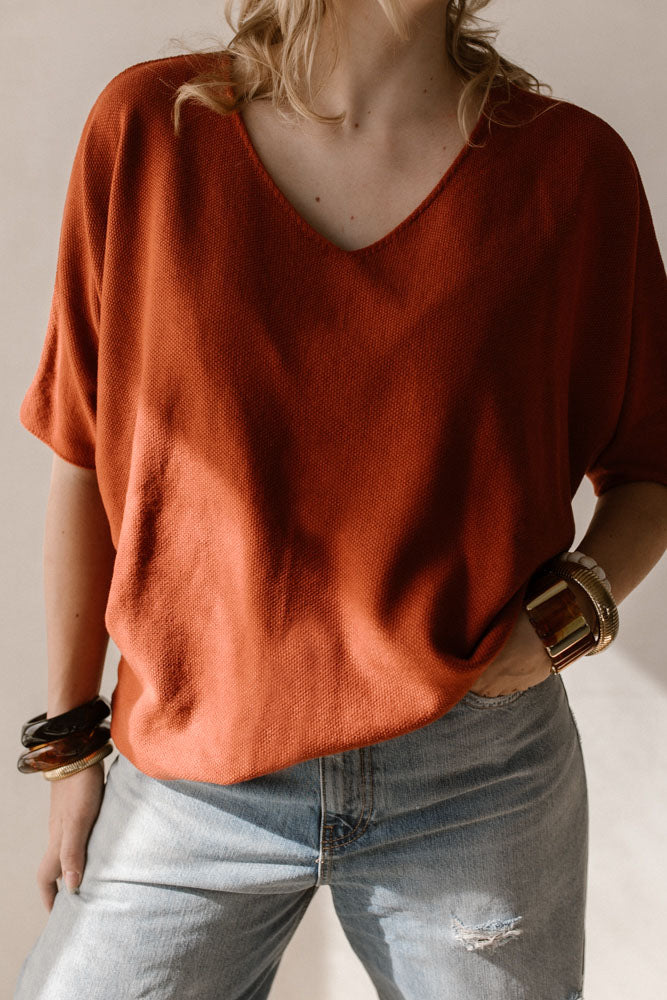 Pull Noor Rouille
