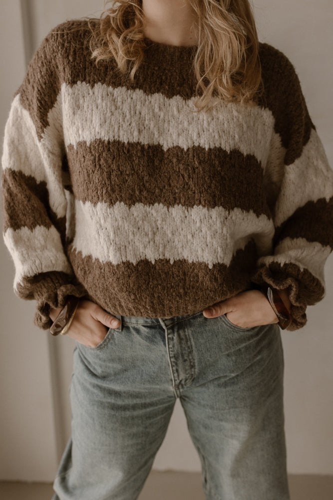 Trui Mees Licht Camel/Creme