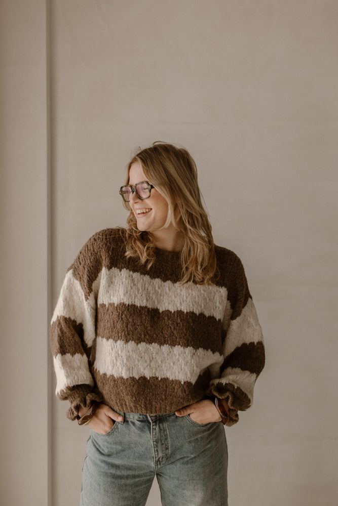 Trui Mees Licht Camel/Creme
