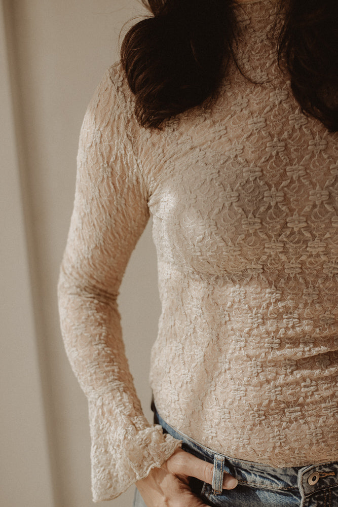Top Lana Kant Licht Camel