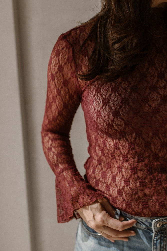 Top Lana Kant Bordeaux