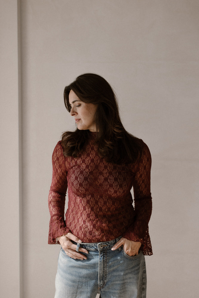 Top Lana Kant Bordeaux