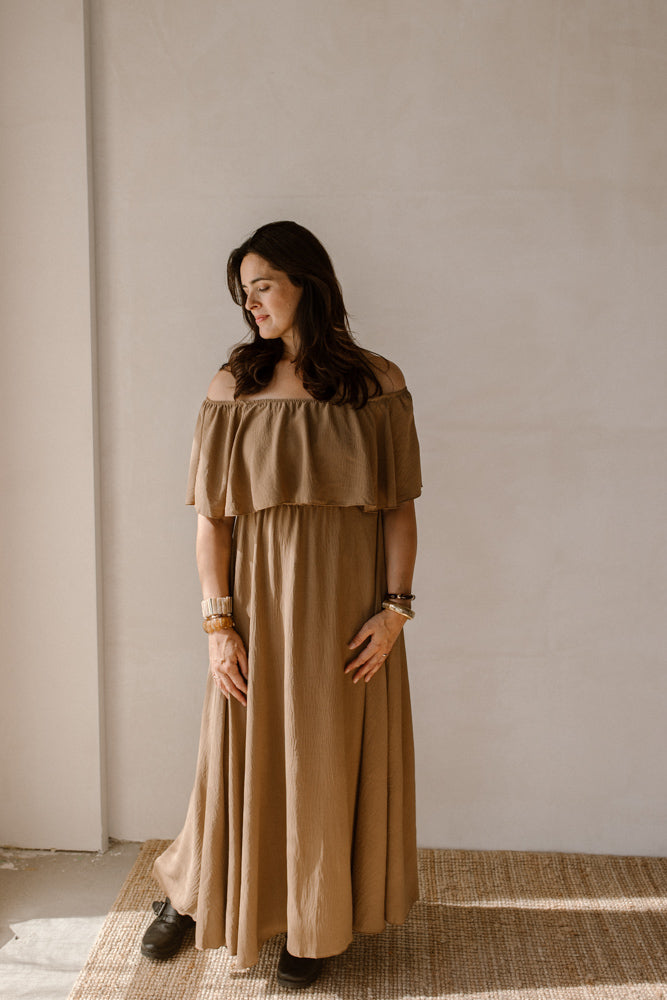 Jurk Yara Licht Camel