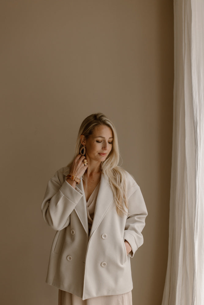 Jacket flora beige
