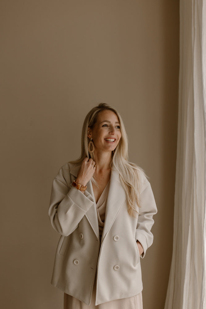 Jacket flora beige