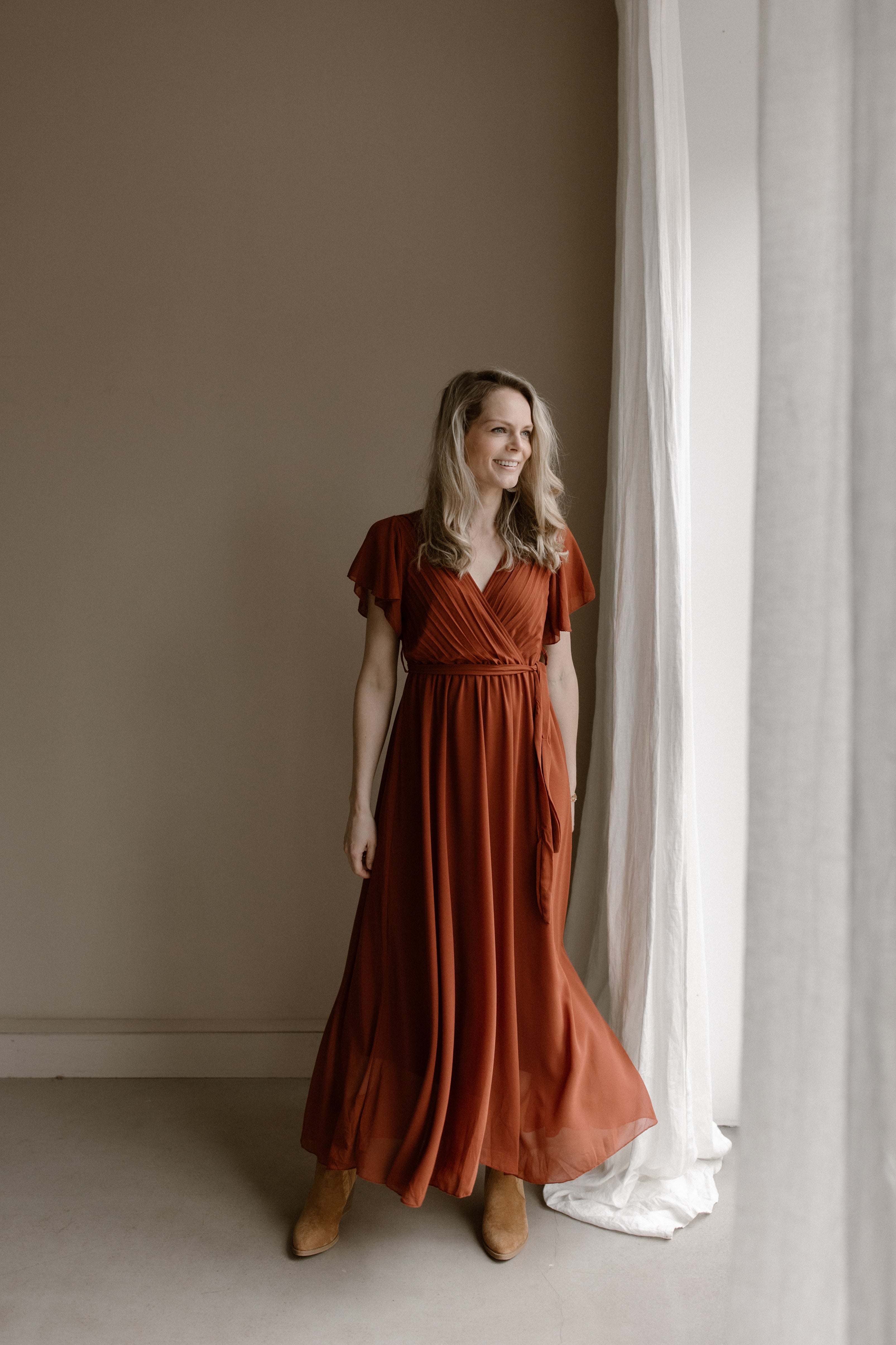 Dress Mees rust brown