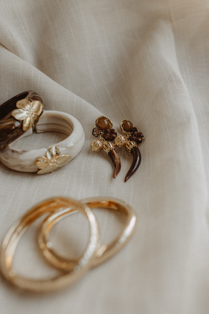 Armband flower creme