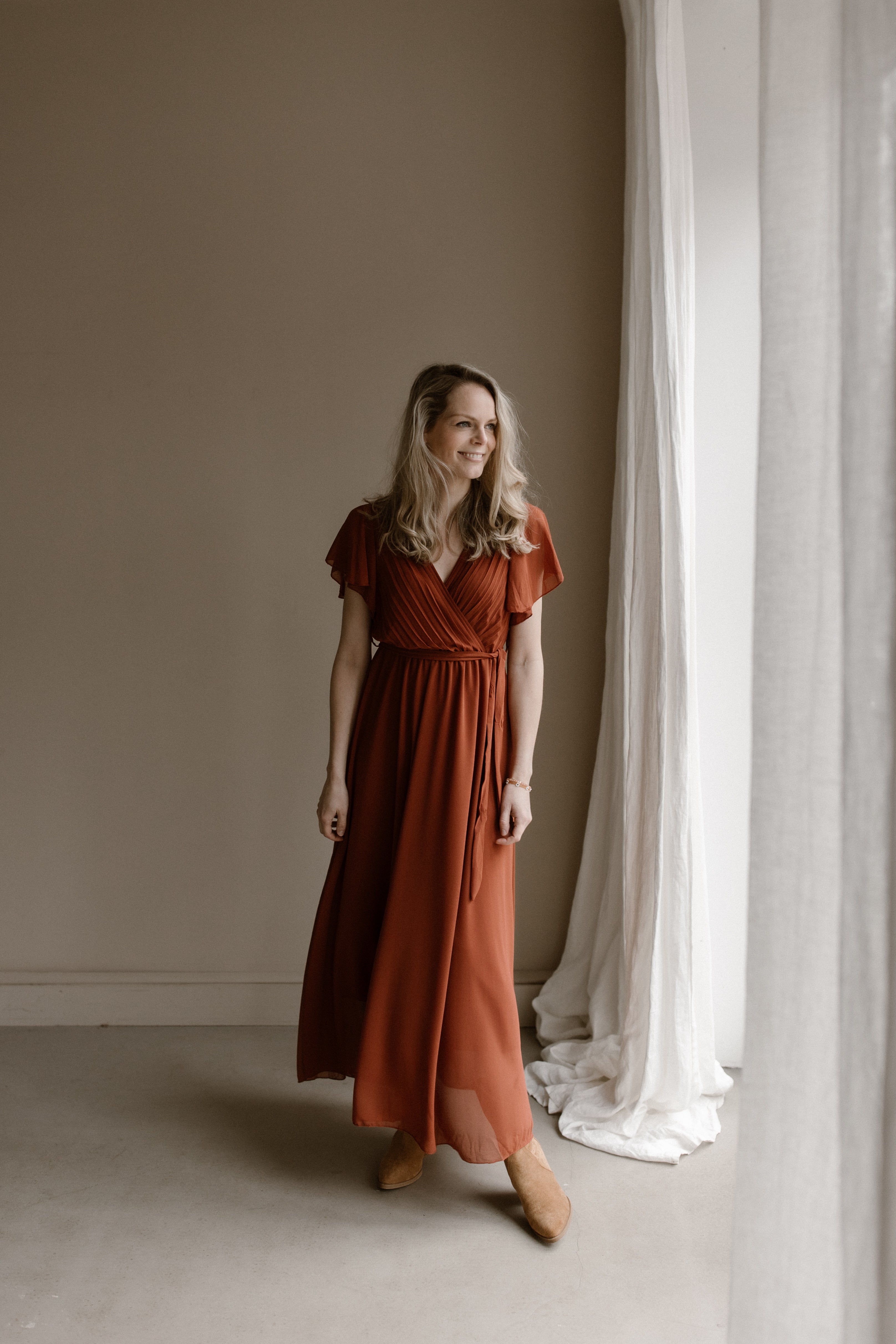Dress Mees rust brown